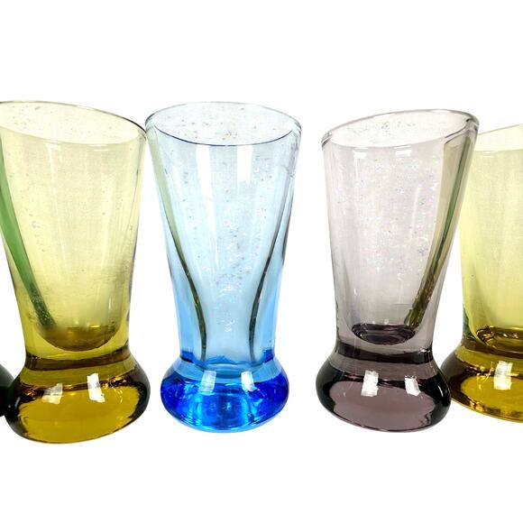 MCM Multicolor Weighted Shot Glasses 3" Tall-Set of 6-Excellent Condition! - Picture 4 of 7